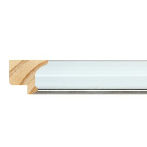 23x26mm White & Silver Palma Step Moulding