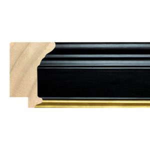 43x30mm Black & Gold Palma Step Moulding