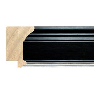 43x30mm Black & Silver Palma Step Moulding