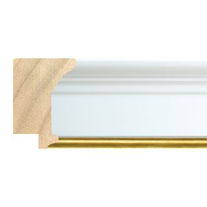 43x30mm White & Gold Palma Step Moulding