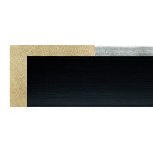 7x55mm Black & Silver Palma L-shape Moulding