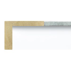 7x55mm White & Silver Palma L-shape Moulding