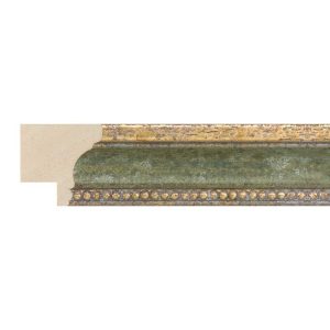 25x25mm Green & Gold Scoop Moulding