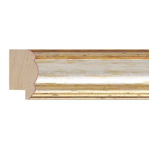 33x18mm Silver Scoop Moulding