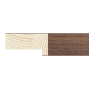 25x48mm Walnut Veneer Maiella Flat Moulding