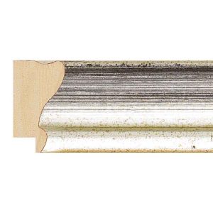 43x25mm Silver & Black Scoop Moulding