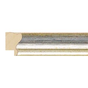 22x20mm Blue & Silver Scoop Moulding