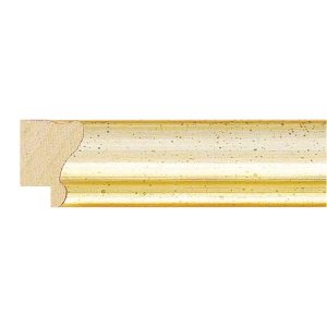 22x20mm Ivory & Gold Scoop Moulding