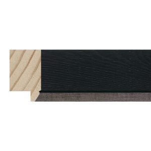 34x19mm Black/Silver SE Oakhill Flat Moulding