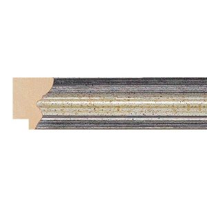 25x19mm Silver & Gold Scoop Moulding
