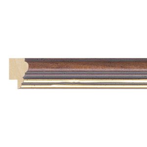 21x13mm Brown & Gold Step Moulding