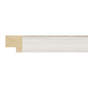 19x20mm Distressed White Exmoor Flat Moulding