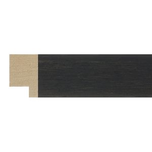 28x20mm Distressed Black Exmoor Flat Moulding
