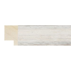 28x20mm Distressed White Exmoor Flat Moulding