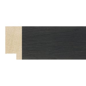 38x20mm Distressed Black Exmoor Flat Moulding