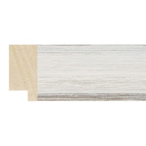 38x20mm Distressed White Exmoor Flat Moulding