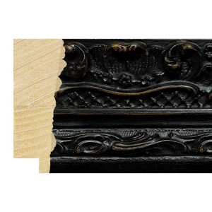 63x25mm Decorative Black Kashmir Bevel Moulding