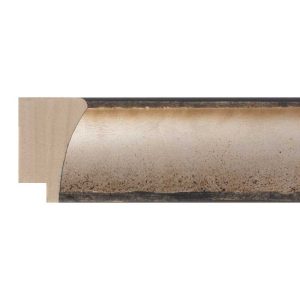 35x23mm Silver Scoop Moulding
