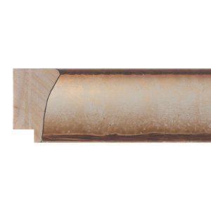 35x23mm White & Gold Scoop Moulding