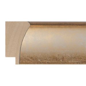 50x30mm White & Gold Scoop Moulding