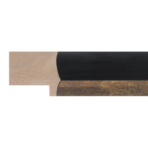 30x30mm Black & Gold Step Moulding