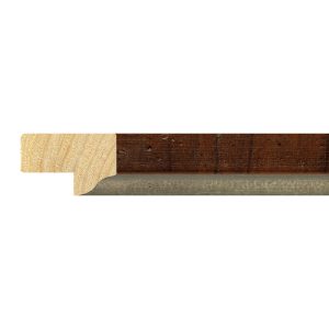 19x29mm Mahogany/Silver Edge LUXE Greenwich Flat Moulding