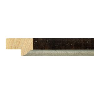 19x29mm Walnut/Silver Edge LUXE Greenwich Flat Moulding