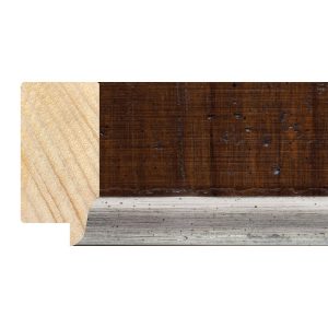 50x24mm Mahogany/Silver Edge LUXE Greenwich Flat Moulding