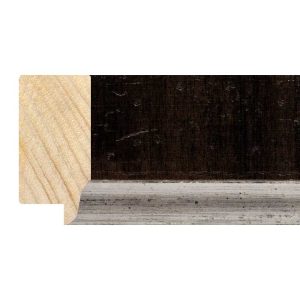 50x24mm Walnut/Silver Edge LUXE Greenwich Flat Moulding