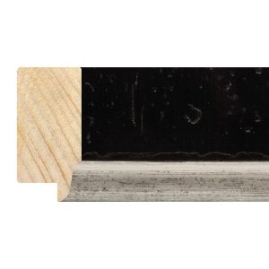 50x24mm Wenge/Silver Edge LUXE Greenwich Flat Moulding