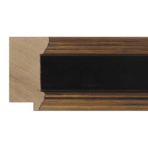 50x28mm Black & Gold LUXE Trevi Step Moulding - FSC