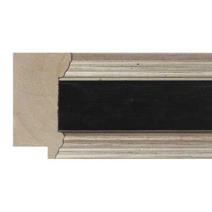 50x28mm Black & Silver LUXE Trevi Step Moulding - FSC