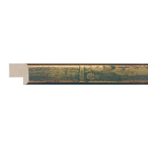 14x12mm Green & Gold Cushion Moulding