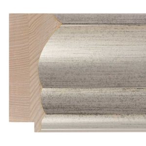 82x33mm Silver Scoop Moulding