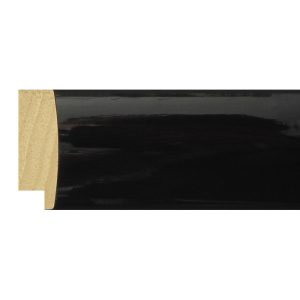 40x14mm Gloss Black Cushion Moulding