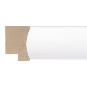 40x30mm Gloss White Scoop Moulding