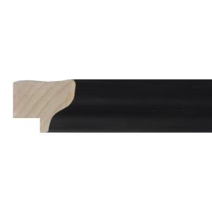 25x30mm Black LUXE Navona Scoop Moulding