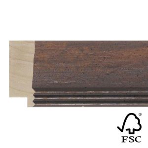 45x17mm Rustic Light Brown LUXE Aventino Flat Moulding FSC