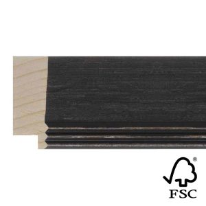45x17mm Rustic Charcoal LUXE Aventino Flat Moulding FSC