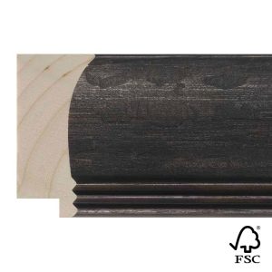 60x29mm Rustic Charcoal LUXE Aventino Scoop Moulding FSC