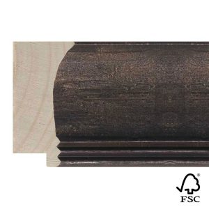 60x29mm Rustic Dark Brown LUXE Aventino Scoop Moulding FSC
