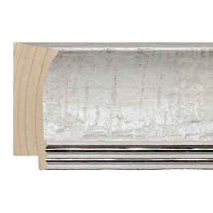 60x29mm Rustic White & Silver LUXE Aventino Scoop Moulding