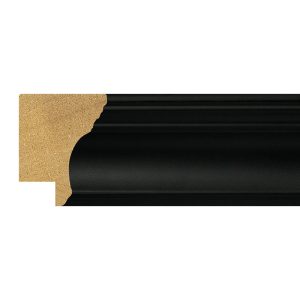 37x29mm Black Closed Grain Hanover Scoop Moulding