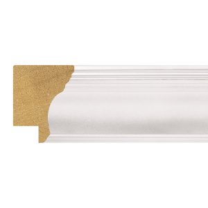 37x29mm White Closed Grain Hanover Scoop Moulding