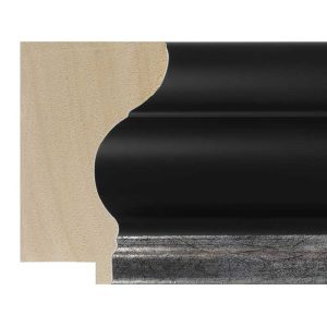 74x45mm Black/Silver SE LUXE Esquilino Scoop Moulding