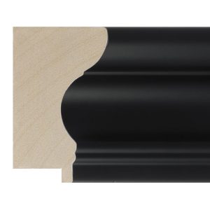 74x45mm Matt Black LUXE Esquilino Scoop Moulding