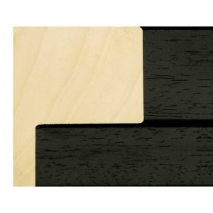 45x58mm Black Open Grain L-shape Moulding