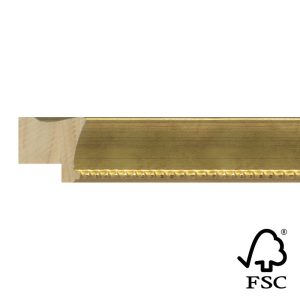22x22mm Gold Scoop Moulding FSC