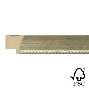 22x22mm Silver Scoop Moulding FSC