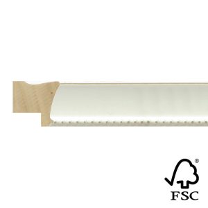 22x22mm White Scoop Moulding FSC